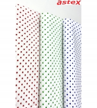 Weißer Musterstoff mit kleinen farbige..