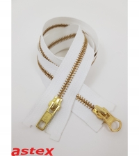 100cm 2 Wege Metall Gold 5mm Reißversc..