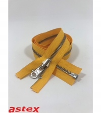 80cm Wendejacke Metall Silberzähne 5mm..